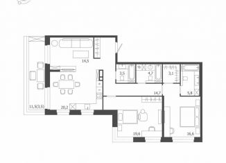 3-ком. квартира на продажу, 106.2 м2, Санкт-Петербург, улица Профессора Попова, 47, метро Чкаловская