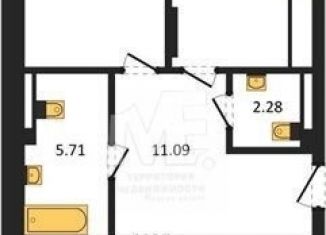 Продается 2-ком. квартира, 68.7 м2, поселок Малое Исаково