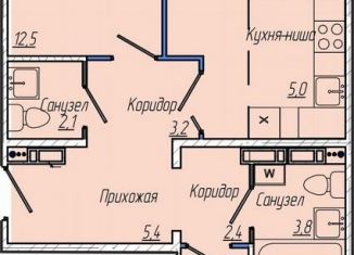 2-ком. квартира на продажу, 67.4 м2, Кемерово, Притомский проспект, 30А, Центральный район