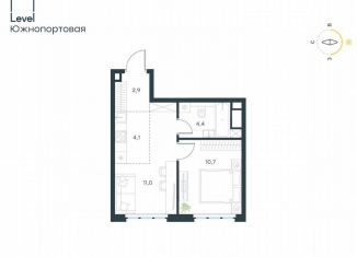 Продажа 2-комнатной квартиры, 33.1 м2, Москва, жилой комплекс Левел Южнопортовая, 13, район Печатники