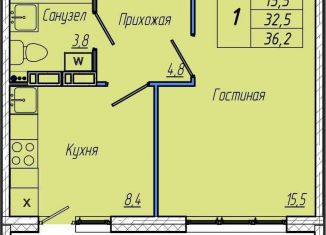 Продажа 1-комнатной квартиры, 36.2 м2, Кемерово, Центральный район, Притомский проспект, 30Б