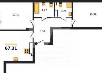 Продается 2-ком. квартира, 67.3 м2, Калининград, улица Старшины Дадаева, 55