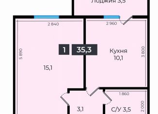 Продается 1-ком. квартира, 35.3 м2, Ставропольский край, улица Южный Обход, 53В