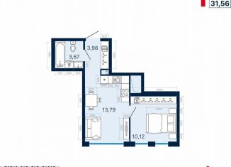 Продается 1-комнатная квартира, 31.6 м2, Екатеринбург, Октябрьский район