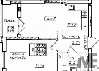 1-комнатная квартира на продажу, 38.5 м2, Пионерский