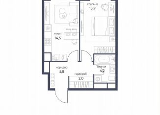 Продам 1-ком. квартиру, 40.4 м2, Москва, ЖК Сиреневый парк