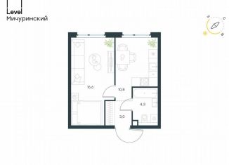 1-ком. квартира на продажу, 34.7 м2, Москва, метро Мичуринский проспект