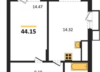 Продается однокомнатная квартира, 44.2 м2, поселок Малое Исаково