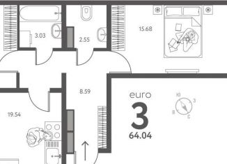 Продам 2-ком. квартиру, 64 м2, Липецкая область, улица Перова, 2Д