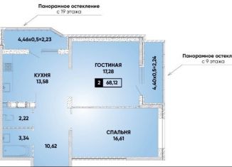 Продается 2-ком. квартира, 70 м2, Краснодар, Боспорская улица, 12, Боспорская улица