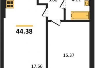 Продаю 1-ком. квартиру, 44.4 м2, Пионерский