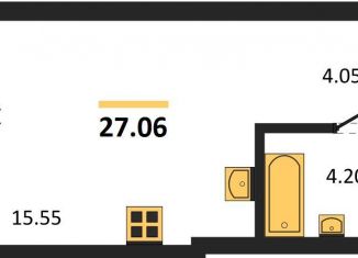 Продам квартиру студию, 27.1 м2, Калининградская область