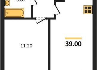 Продам 1-комнатную квартиру, 39 м2, Калининград, Батальная улица, 65Б, Московский район