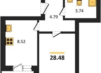 Однокомнатная квартира на продажу, 28.5 м2, Калининград, Ленинградский район