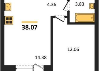 Продам 1-комнатную квартиру, 38.1 м2, Пионерский