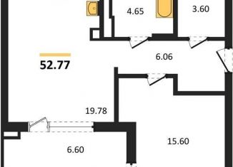 Продам 1-комнатную квартиру, 52.8 м2, Калининград, Батальная улица, 65Б, Московский район