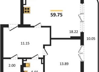 Продается 1-ком. квартира, 59.8 м2, Светлогорск, улица Нахимова