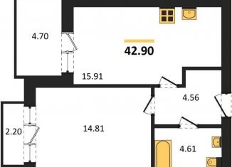 Продаю 1-комнатную квартиру, 42.9 м2, Калининград, Ленинградский район, улица Александра Невского, 194А