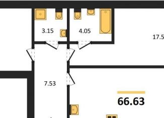 Продажа 2-ком. квартиры, 66.6 м2, Калининград, Ленинградский район, Арсенальная улица, 31к1