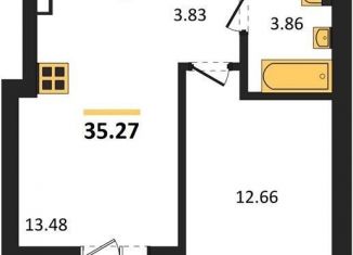 Продается однокомнатная квартира, 35.3 м2, Калининград, Московский район