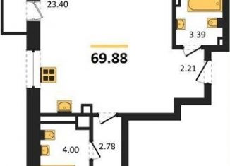 Продается 3-комнатная квартира, 69.9 м2, Калининград, Батальная улица, 65Б, Московский район