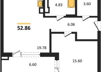 Продается 1-комнатная квартира, 52.9 м2, Калининград, Батальная улица, 65Б, Московский район