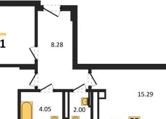 Продам 2-комнатную квартиру, 56.4 м2, Калининград, Батальная улица, 65Б, Московский район