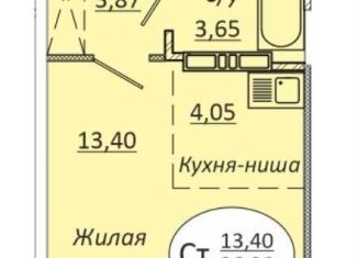 Продажа квартиры студии, 27 м2, Новосибирск, 2-я Воинская улица, 51, метро Октябрьская