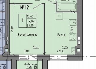 1-ком. квартира на продажу, 35.9 м2, Волгоград, улица Иссы Плиева, 6, Советский район