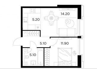 2-ком. квартира на продажу, 41.5 м2, Москва, метро Водный стадион