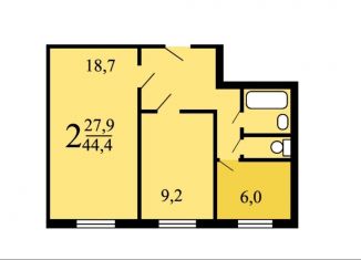 Сдаю в аренду 2-ком. квартиру, 44.4 м2, Москва, улица Паустовского, 3, ЮЗАО