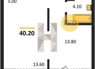 Продаю 1-комнатную квартиру, 40.2 м2, Новосибирск, Игарская улица, 6