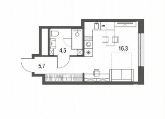 Продаю квартиру студию, 26.6 м2, Москва, Тагильская улица, 2к1, ЖК Сиреневый парк