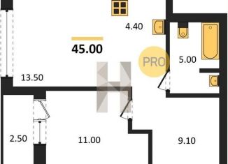 Продаю однокомнатную квартиру, 45 м2, Новосибирск, Центральный район