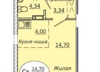 Квартира на продажу студия, 28.5 м2, Новосибирск, 2-я Воинская улица, 51, метро Октябрьская