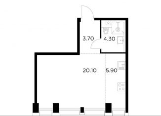 Продаю квартиру студию, 33.9 м2, Москва, метро Водный стадион