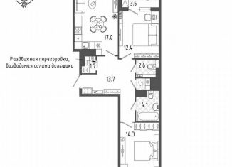 2-ком. квартира на продажу, 68.7 м2, Санкт-Петербург, Измайловский бульвар, 9, Адмиралтейский район