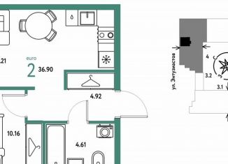 Продам 2-ком. квартиру, 36.9 м2, Екатеринбург, Шефская улица, 28, Орджоникидзевский район