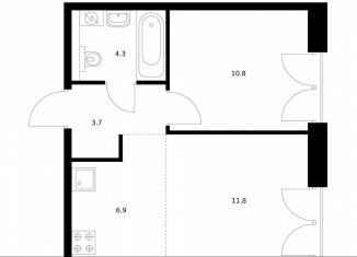 Продаю 1-комнатную квартиру, 37.5 м2, Санкт-Петербург, жилой комплекс Лермонтовский 54, к 2.1, Адмиралтейский район