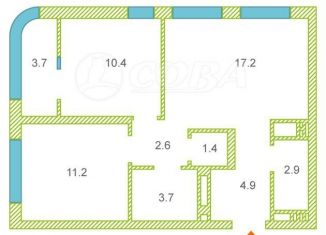 Продаю 2-ком. квартиру, 58 м2, Тюмень, улица Эльвиры Федоровой, 1, Восточный округ