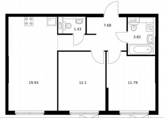 Продаю 2-ком. квартиру, 56.8 м2, Ленинградская область, Невская улица, 15к1