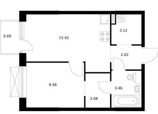 Продажа 1-комнатной квартиры, 37.9 м2, Владивосток, Первореченский район