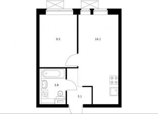 Продам 1-ком. квартиру, 32 м2, Москва, ЖК Матвеевский Парк, Очаковское шоссе, 5к4