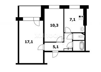 Продается двухкомнатная квартира, 43.5 м2, Новосибирск, Линейная улица, 31/1, метро Красный проспект