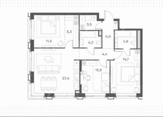 Продажа 4-комнатной квартиры, 86.4 м2, Москва