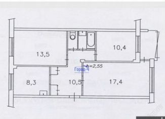 Продаю 3-комнатную квартиру, 68 м2, Чувашия, улица Шумилова, 4