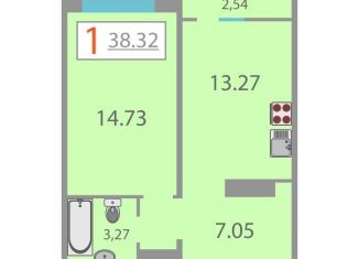 Продается 1-комнатная квартира, 37 м2, Тюмень, улица Василия Подшибякина, 19, ЖК Гармония