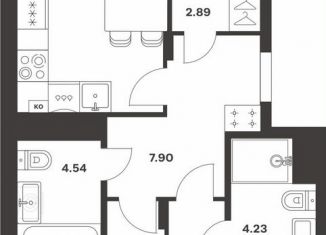 2-ком. квартира на продажу, 65.2 м2, Тула, Центральный территориальный округ