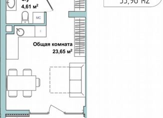 Продается квартира студия, 35.3 м2, Севастополь, улица Лётчиков, 10