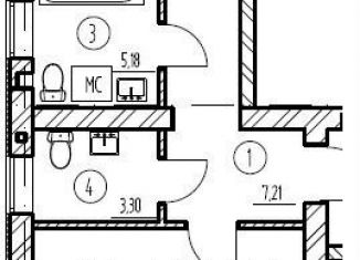 Продажа 2-комнатной квартиры, 60.2 м2, Калининград, Старокаменная улица, 3Б